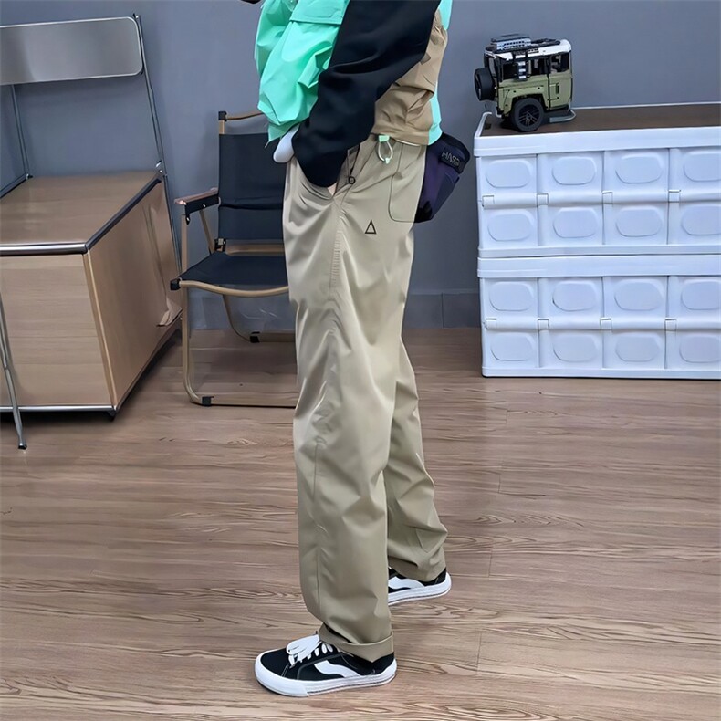 藏青色三角标裤子男款秋季三防软壳冲锋裤直筒微锥防水户外登山裤,男装休闲裤,星座1116A（原606A-3）