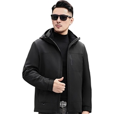 2025一衣三穿短款羽绒服新款中年男士脱卸羽绒90绒子羽绒服外套，男装羽绒服，钱塘723