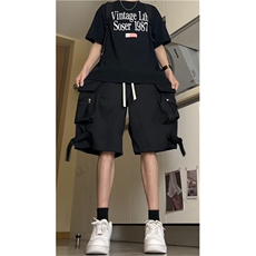 夏季百搭冲锋裤休闲裤男高街工装短裤五分裤DK615-P40，男装牛仔裤，电商D202-1
