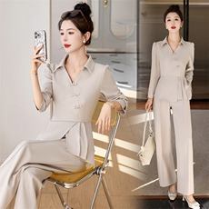 春季上衣裤子两件套套装喜婆婆礼服高贵年轻结婚衣服妈妈喜服婚宴，女装套装/套裙，妙形