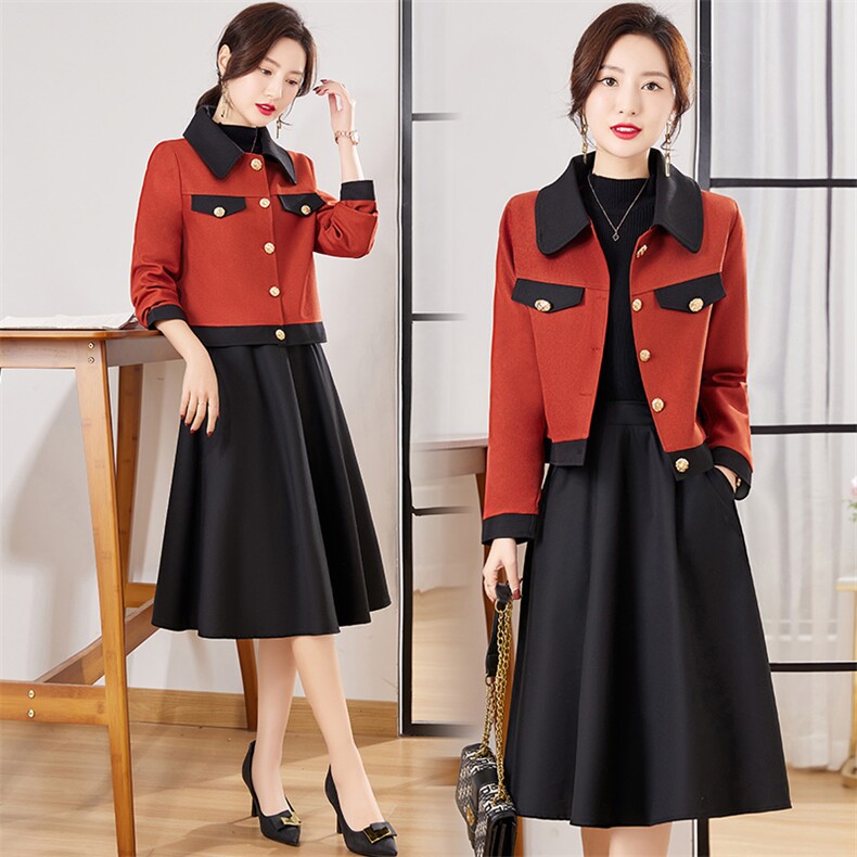 2023春季时尚简约大方气质优雅收腰显瘦休闲修身百搭潮流两件套，女装套装/套裙，香水丽阁