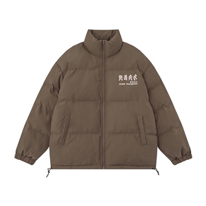白底 23冬季时尚百搭宽松字母印花加厚棉服外套MY2080特批65控98图片