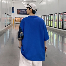 2024夏季新款港风外景大码华夫格拼接短袖M-5XHT22226-特P25，男装T恤，电商A022