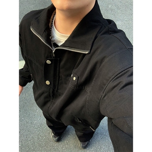 特P95 无差价新款潮流百搭拉链春秋夹克外套-HJ5725 男模外景图片