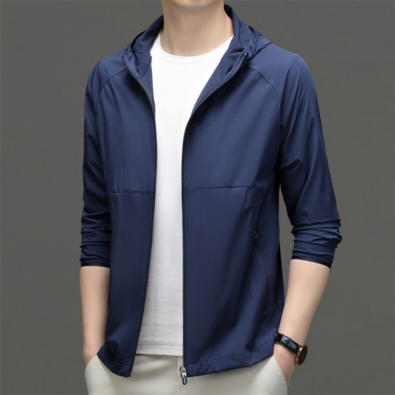 CSFA02313钱塘2020-3夏季男士时尚潮流休闲连帽长袖防晒服P105,男装防晒衣,钱塘207-3