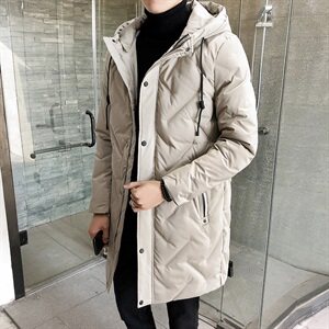 冬季羽绒服男士中长款连帽外套潮流韩版加厚大衣DS275T图片