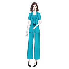 现货阔脚裤2024夏季新款休闲舒适气质通列简约纯色上衣三件套套装，女装套装/套裙，韩美纤衣