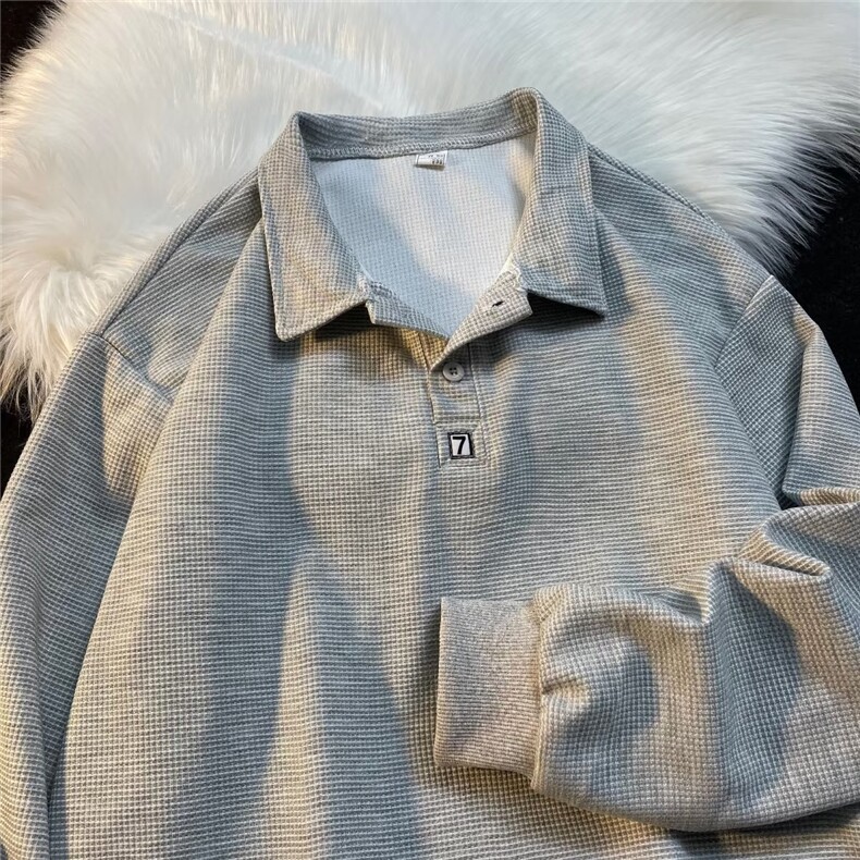 男春季POLO衫长袖新款百搭时尚原宿标准H70P35,男装Polo衫,星座1116-2