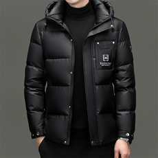 冬季男士鸭绒加厚羽绒服时尚加绒男品质潮服连帽外套JZ98820-P298，男装羽绒服，星座1105-3
