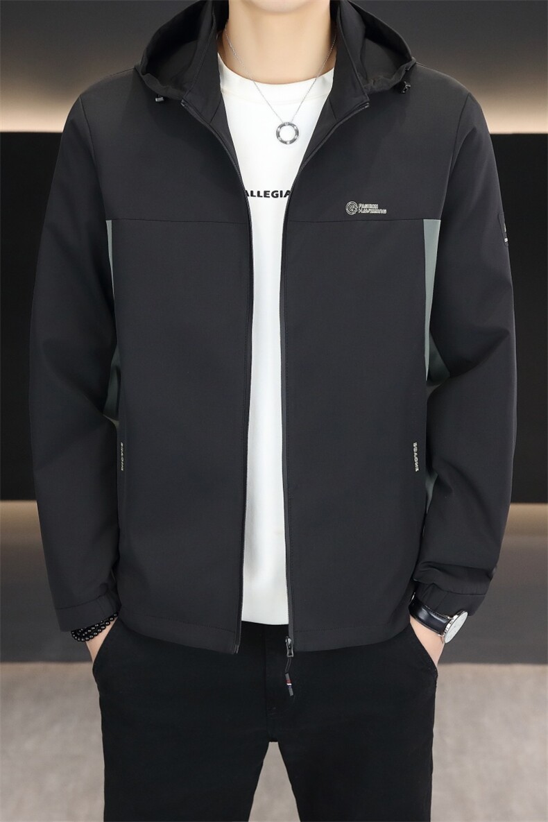 秋季夹克男高品质连帽外套型男商务休闲百搭青年外套男N9811-P130,男装夹克,星座310B-3