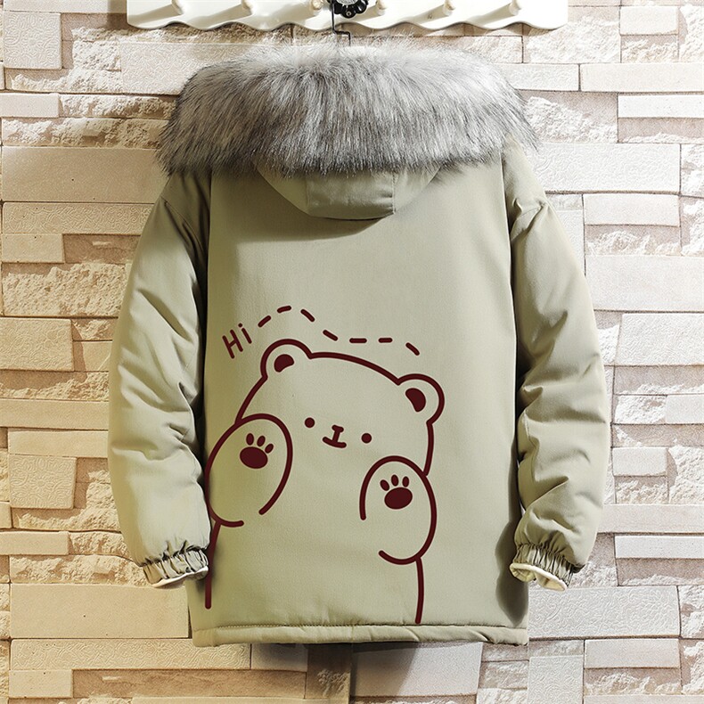 MM48236-P130冬季大毛领衣男士大码加厚袄男服砖墙,男装棉衣,电商A040A