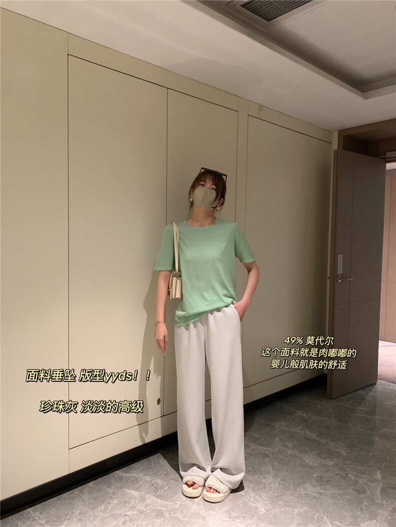 2024早秋新款圆领针织慵懒打底衫洋气毛衣,针织衫/毛衣,沐策羊绒