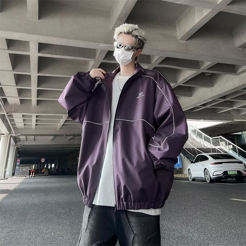 新款冲锋衣外套男宽松休闲工装夹克美式软壳机能风衣服W82/P64,男装夹克,星座506