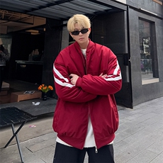 特p80控138抖控148绗棉三条杠棉服外套情侣格子棉衣面包服男MY247，男装棉衣，电商B370