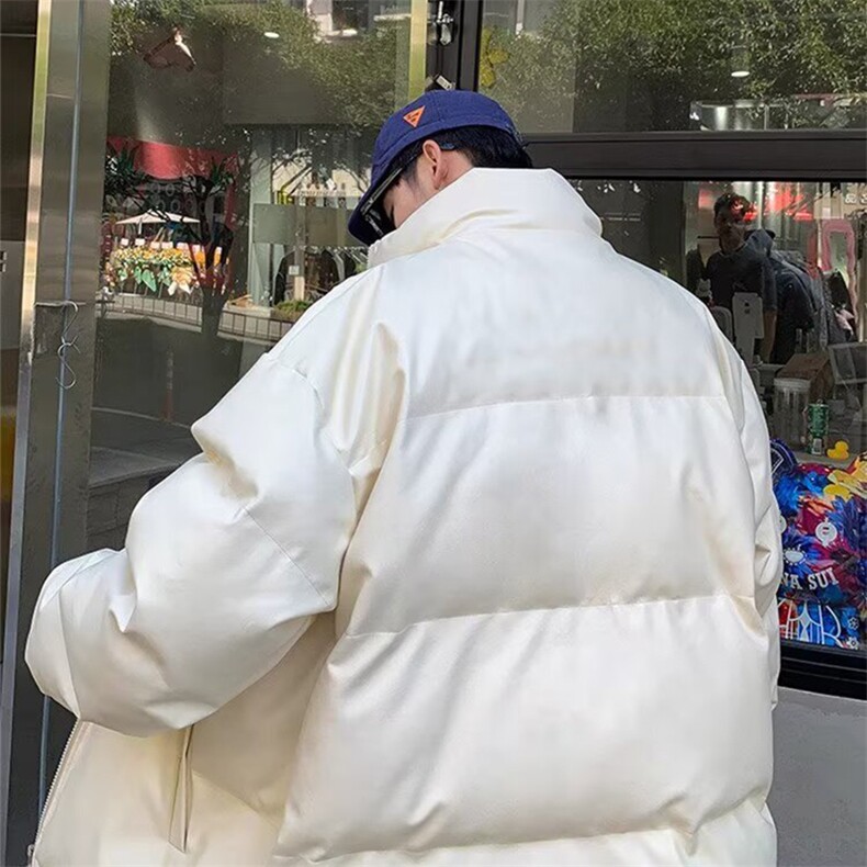现货二开抖音得物供视频三防加厚PU皮质立领棉衣棉服LL2333,男装棉衣,电商A486
