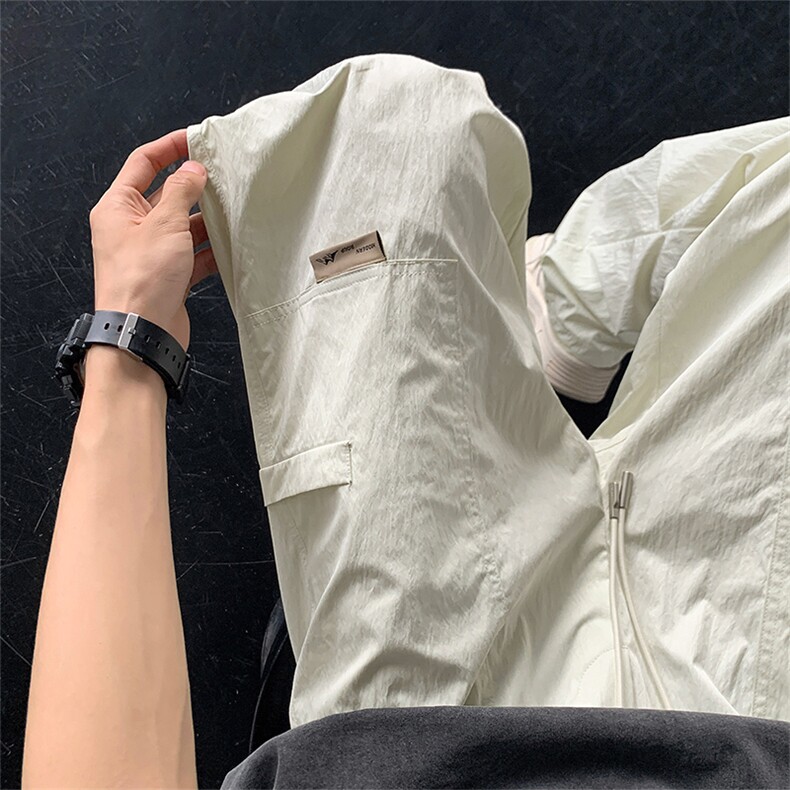 X2419-TP35控价58夏季夹标休闲长裤伞兵裤宽松直筒工装裤男,男装休闲裤,电商A102-1