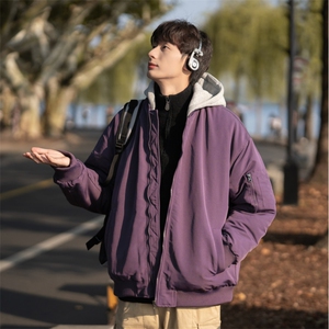 1506-1/MA2381/P36红色本命年棉衣宽松百搭休闲款式男女情侣潮牌图片