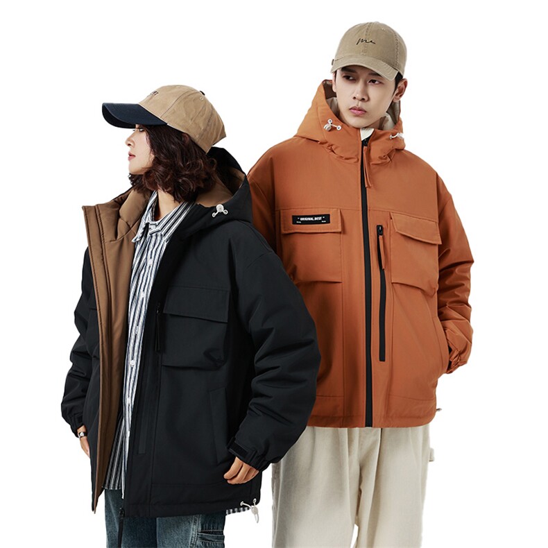 特大码冬潮流胖子连帽保暖加肥加大工装90羽绒服A436-2361-P235,男装羽绒服,电商A436