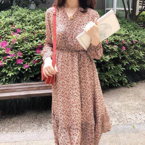 甜美法式慵懒碎花连衣裙，女装连衣裙，ONE