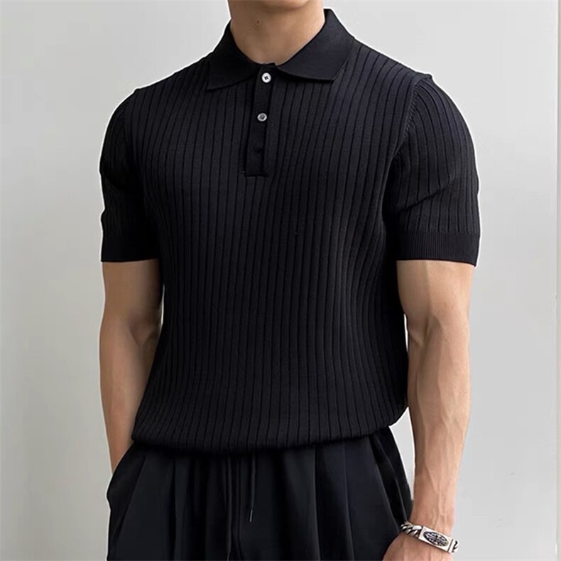 1506/QK030/P42夏季薄款纯色POLO衫男韩版潮流休闲翻领上衣服百搭,男装Polo衫,星座1506