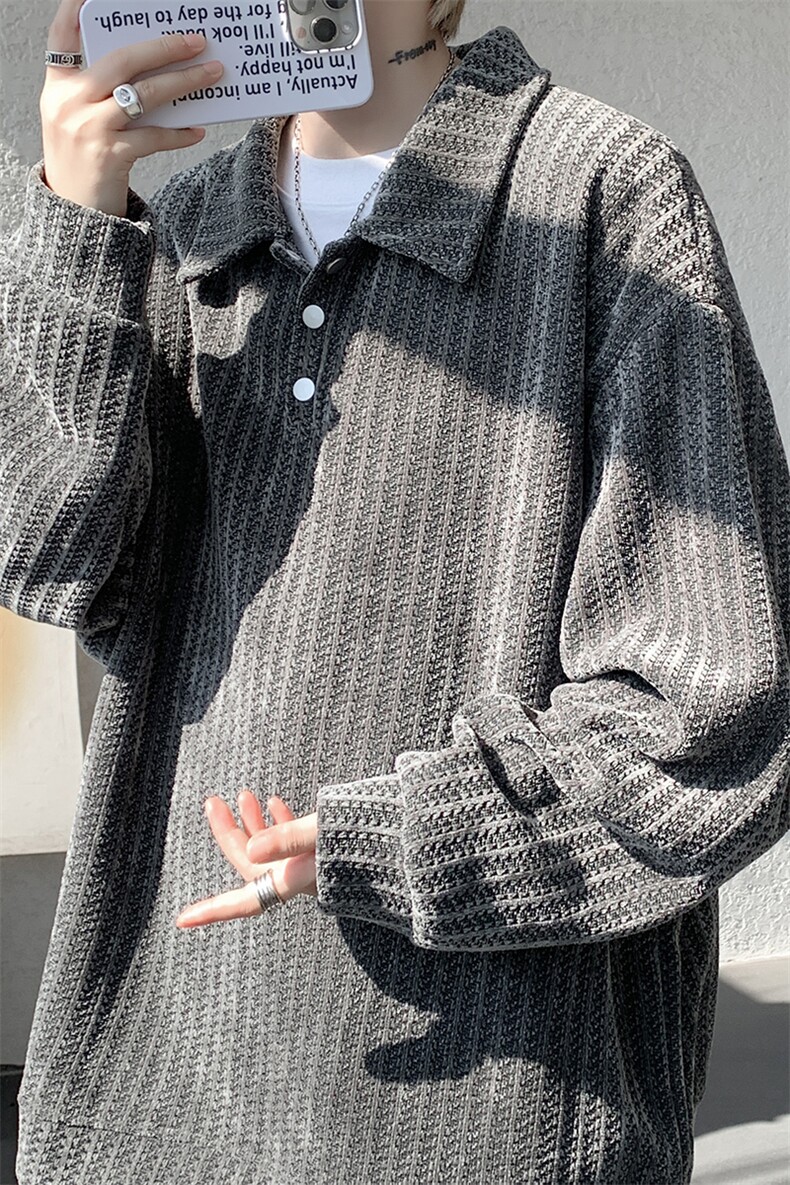 美式复古雪尼尔polo领卫衣大码设计重磅翻领外套LW609特P45加绒55,女装短外套,电商B215