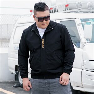 L-9XL 男加肥加大码立领春秋夹克 刺绣外套5032-1_8809P70图片