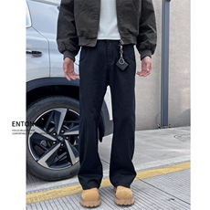 美式cleanfit弯刀工装裤休闲百搭牛仔裤高街宽松长裤复古G371p55，男装牛仔裤，电商D256-2(原A064-2)