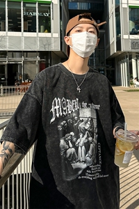 复古水洗短袖TX2333-P40重磅高品质圆领上衣图片