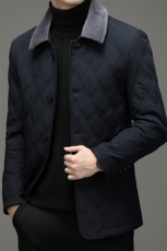 中老年翻领纯色棉服男士加厚保暖冬季新款事物休闲男装外套棉衣，男装棉衣，电商B212（原钱塘6029）