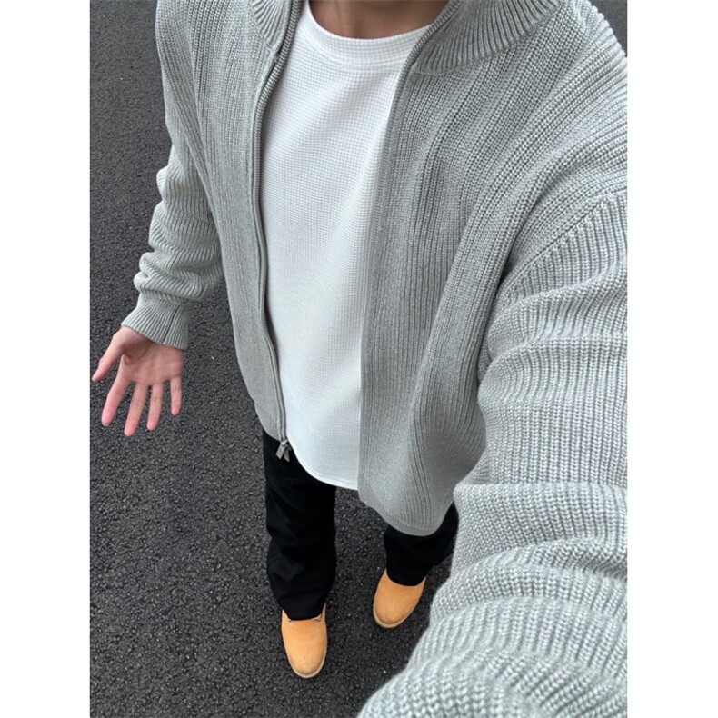 【有货】cleanfit拉链开衫毛衣外套男款针织衫M5653LL-特P55,男装针织衫/毛衣,星座1007（原301D）