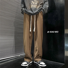 秋季休闲裤男宽松西裤拖地裤D329-QM525-P55-控68，男装西裤，电商D329