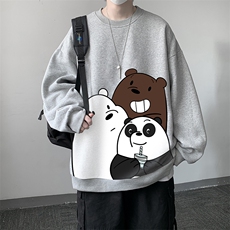 S6277-P28秋季圆领卫衣男大码韩版宽松长袖外套，男装卫衣，电商A040