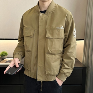2025春装 店主风新款棒球领印花休闲工装夹克外套男58118-P125图片