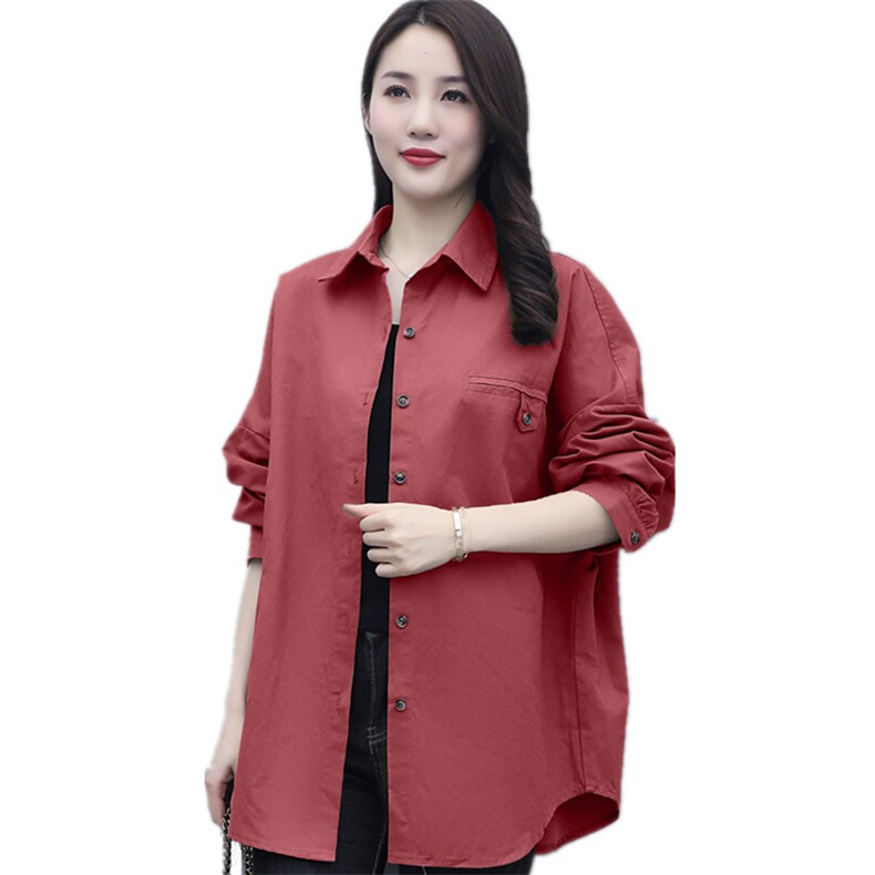 插肩袖常规街头春秋季单排扣纯色口袋风衣式衬衫女图片