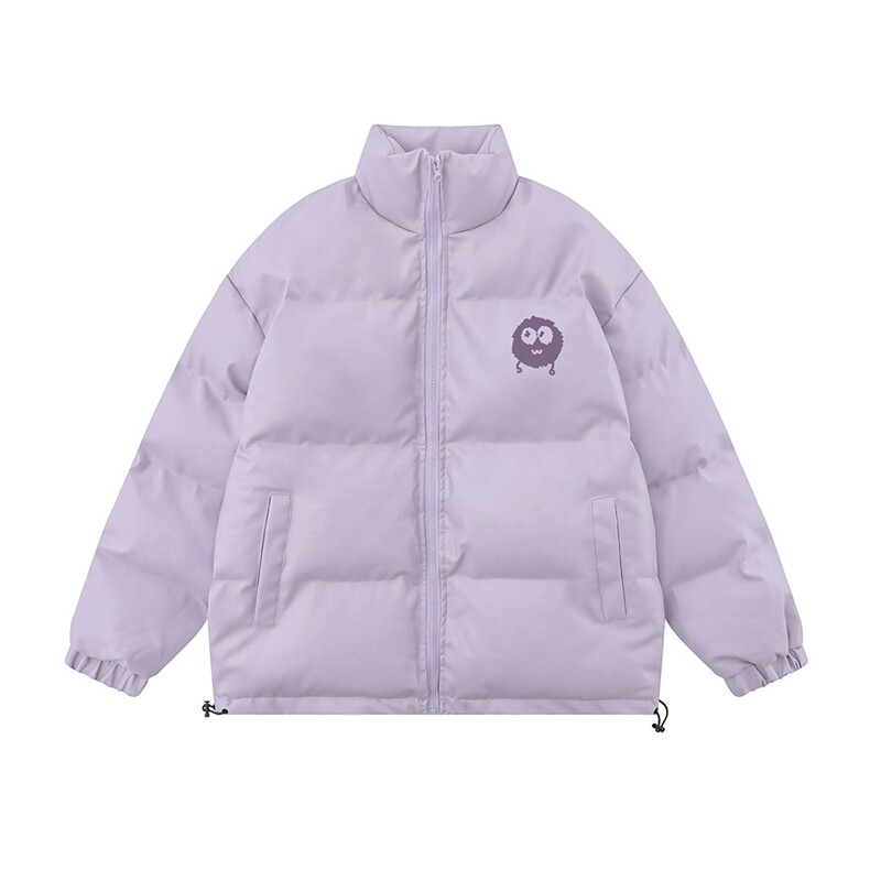 白底23新款冬季时尚百搭宽松PU皮棉服外套MY6547P115控158,男装棉衣,电商A268-1