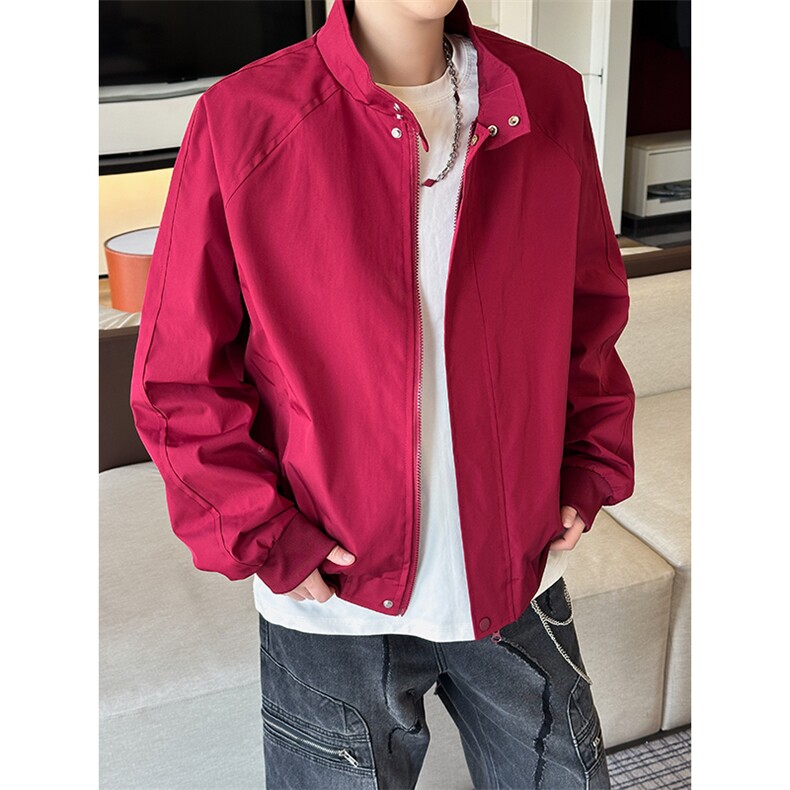 2026春季新款夹克男抖音得物品质立领美式飞行棒球服外套6168-P35图片
