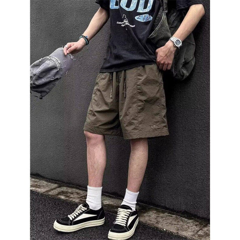 日系工装速干短裤男夏季宽松休闲五分裤运动直筒中裤L90099-p35,男装牛仔裤,星座1008