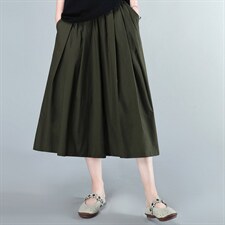 2021年夏季新款潮韩版休闲气质松紧腰阔腿裤子洋气减龄九分裤，女装休闲裤，简韵佳
