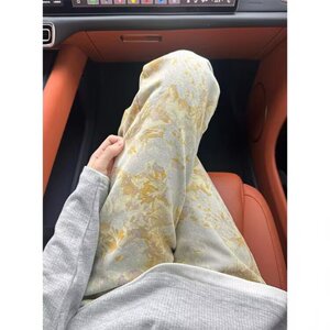 cleanfit潮牌牛仔裤男女美式秋弯刀裤微喇宽松休闲长裤RK3035-P42图片