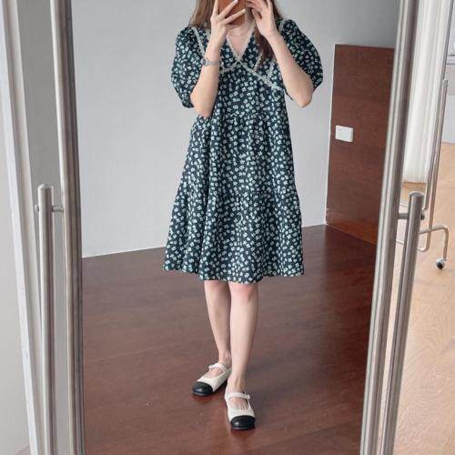 盐缩小碎花边裙，女装，TVMV(4F)