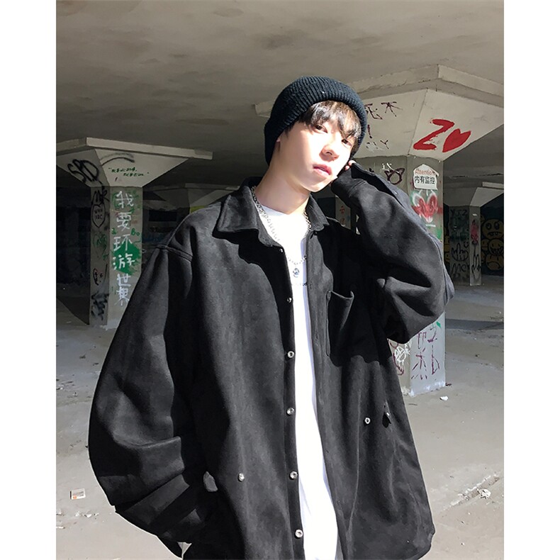 春秋衬衫小众夹克麂皮绒外套港风大码上衣潮1016-1CS70P68K89,男装夹克,星座1016-1（原电商B408-1）