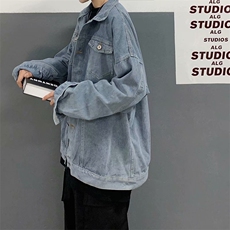 春季牛仔夹克男潮牌日系帅气上衣宽松休闲百搭工装外套J522-P55，男装夹克，星座1008