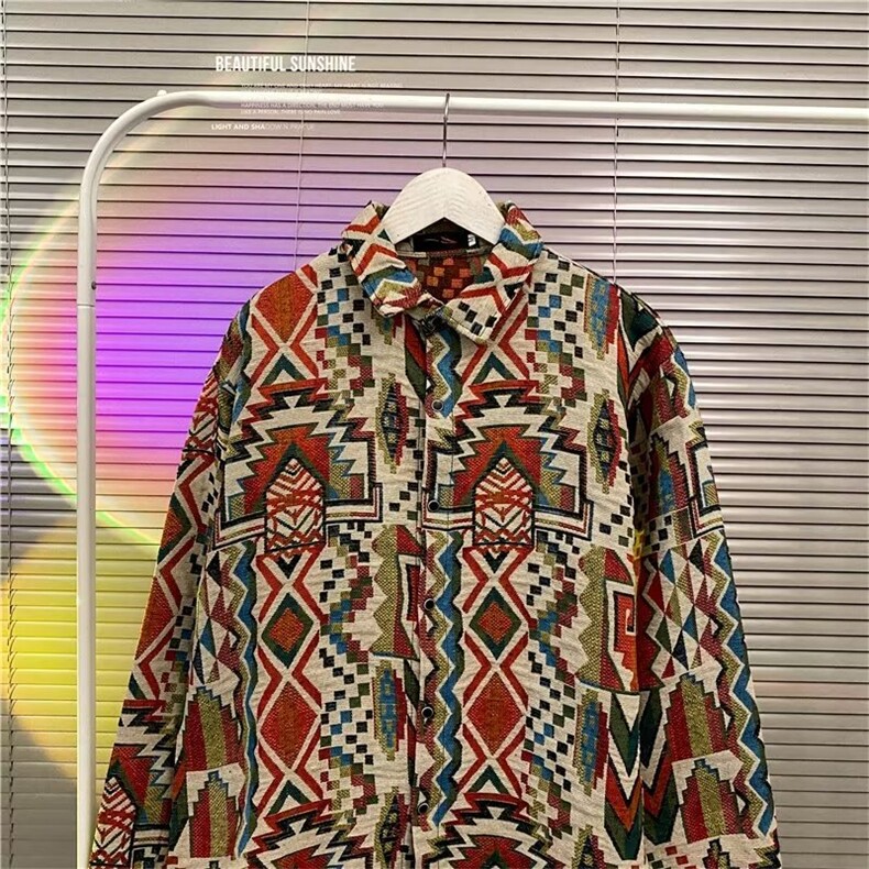 新款秋冬潮流夹克气质宽松型百搭男日系潮翻领长袖CS912P46,男装衬衫,星座1116-2