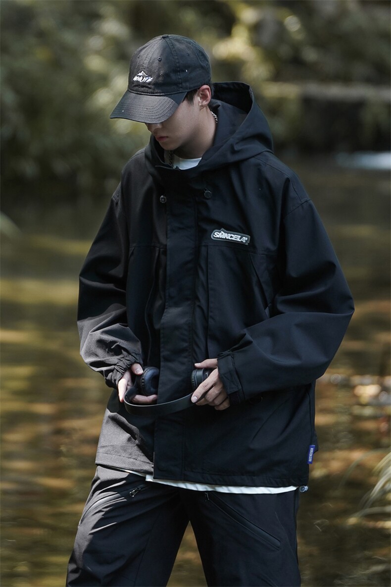 冲锋衣！外套连帽防水冲风锋衣男夹克B226-JK01-P100,男装夹克,电商A210