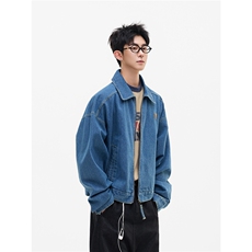 【现货】XZ1218WT4904特价P62美式复古水洗做旧短款牛仔外套，男装工装外套，星座1218（原611-3）