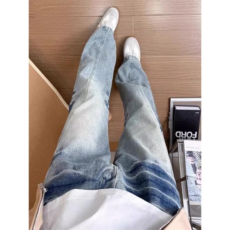 1506/QR9800/P47港风潮男夏季新款牛仔裤嘻哈潮高街潮流痞帅长裤,男装牛仔裤,星座1506