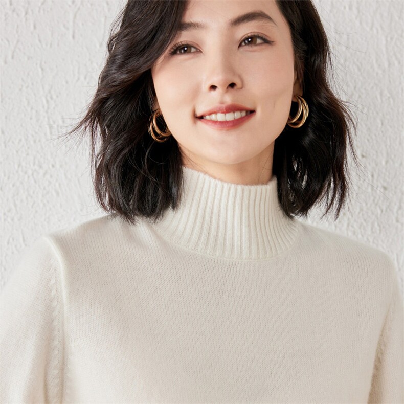 2025年春季羊绒修身型常规套头单件长袖山羊绒(羊绒)时尚百搭,女装羊绒衫,春贝羊绒