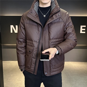 标50白鸭绒直播皮羽绒服男外套C317-Y828-P265图片