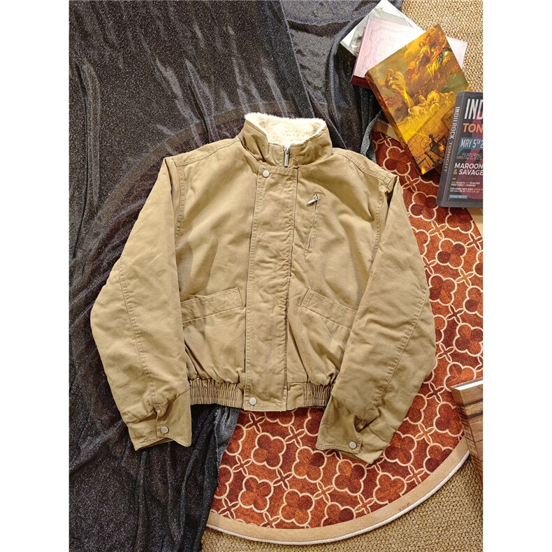 网巴恩风工装外套棉服男士短款r立领美式夹克冬季上衣B113-P118,男装夹克,星座910-1