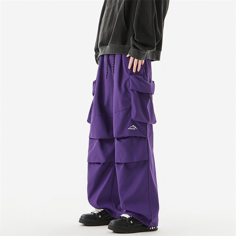 8XL-M刺绣冲锋裤男款大码春秋户外机能登山裤直筒阔腿裤KZ020P50,男装休闲裤,电商B312
